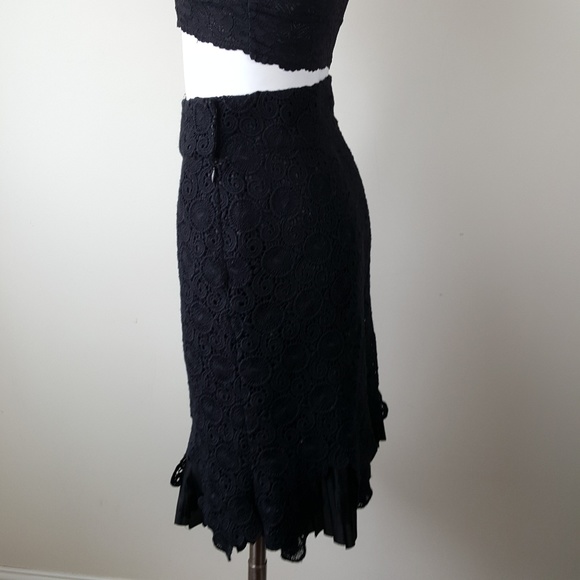 Anthro Leifs Dottir Eyelet Lace and Pleated Skirt - Picture 3 of 8